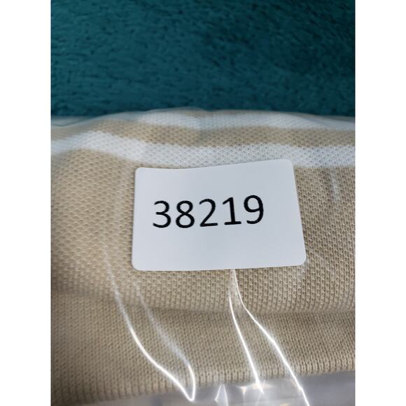 Chaps Polo Shirt Size Extra Large Mens Beige Striped Cotton Golf Preppy NWT - Picture 9 of 9